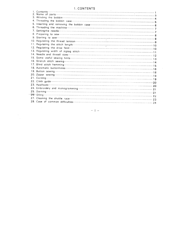 SINGER W1066 User Manual | Page 3 / 26