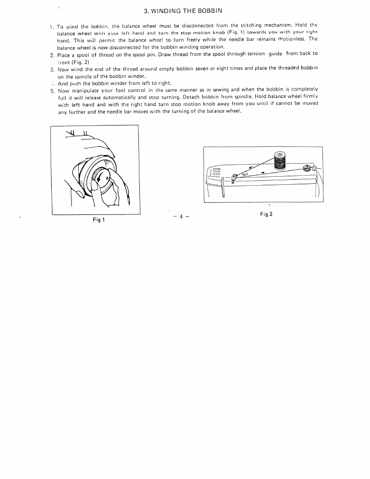 Winding the bobbin | SINGER W1066 User Manual | Page 6 / 26