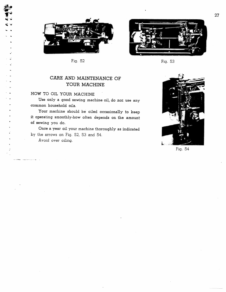 Care and maintenance of your machine | SINGER W1166 User Manual | Page 28 / 48