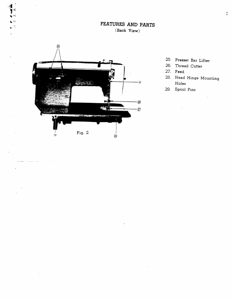 Features and parts | SINGER W1166 User Manual | Page 4 / 48