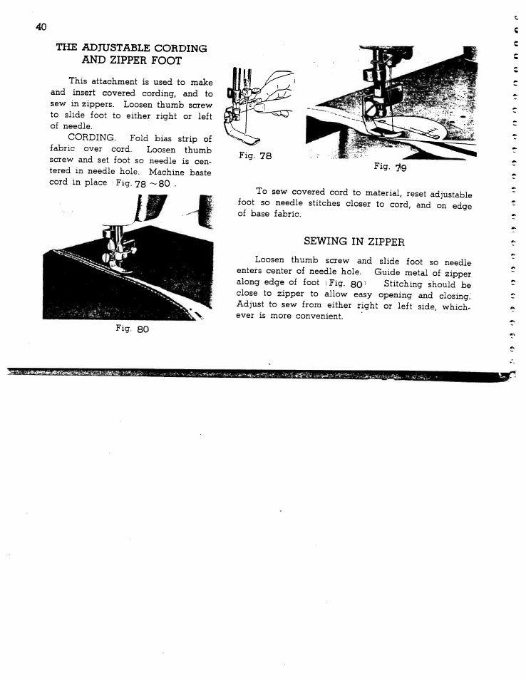 Sewing in zipper | SINGER W1166 User Manual | Page 41 / 48