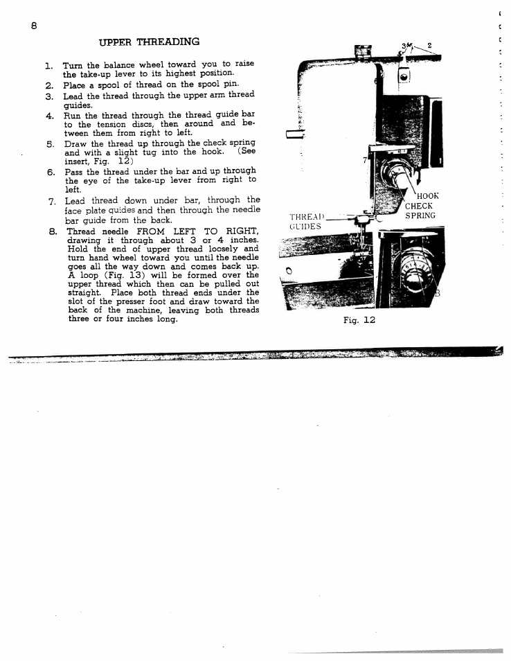 Upper threading | SINGER W1166 User Manual | Page 9 / 48