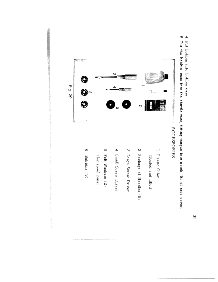 Accessories | SINGER W134 User Manual | Page 26 / 40