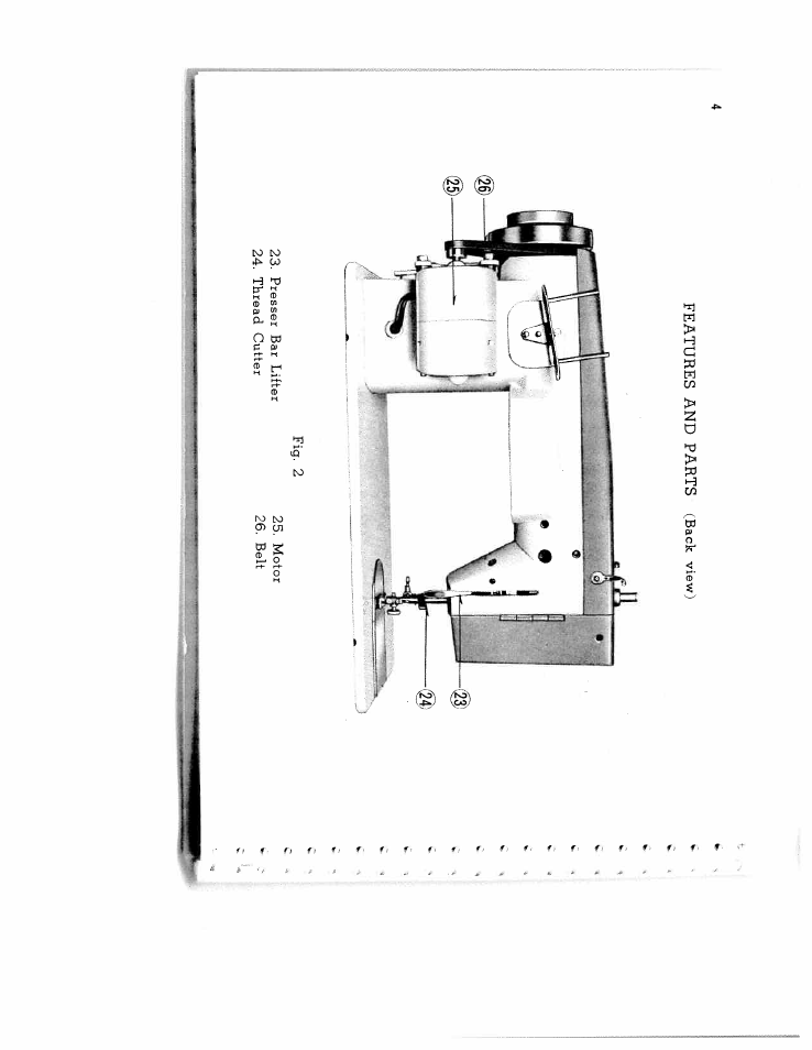 Features and parts (back view) | SINGER W134 User Manual | Page 9 / 40