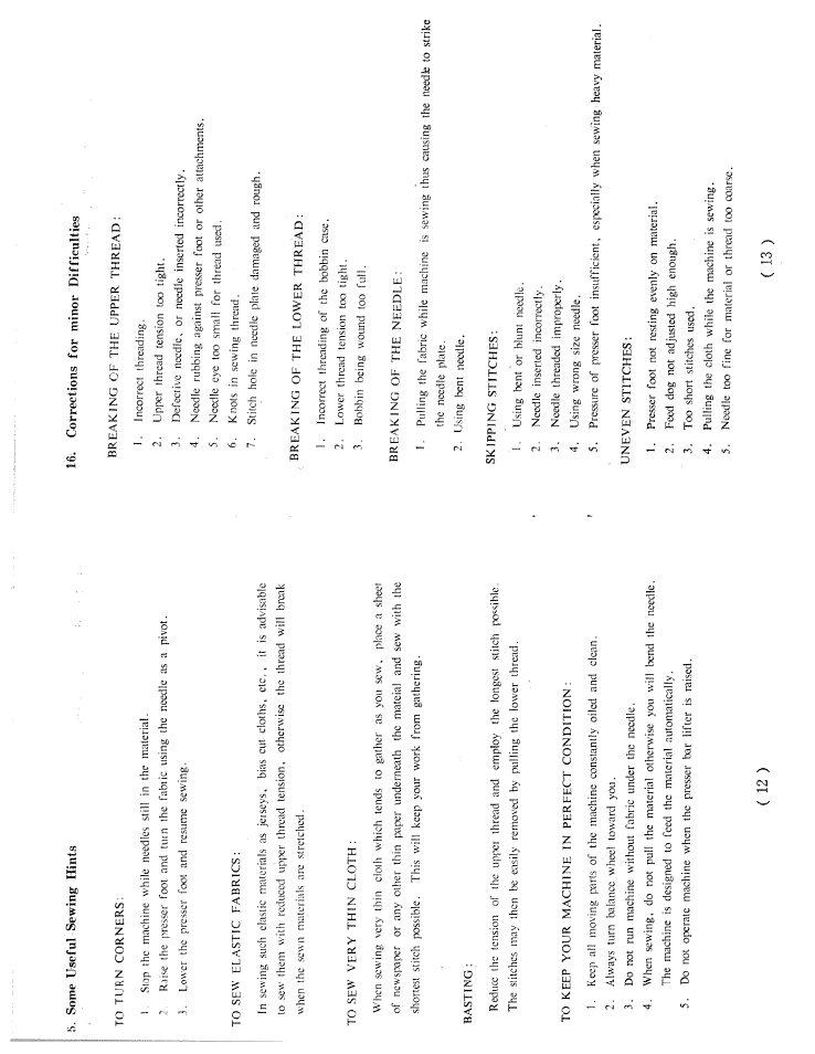 SINGER W2031 User Manual | Page 8 / 12