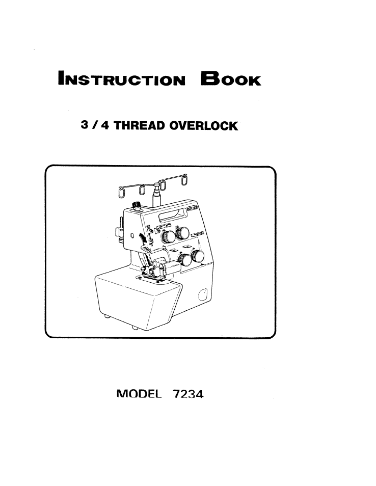 SINGER WSL7234 User Manual | 24 pages
