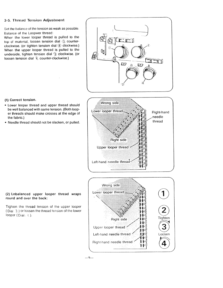 5. thread tension adjustment | SINGER WSL7234 User Manual | Page 14 / 24