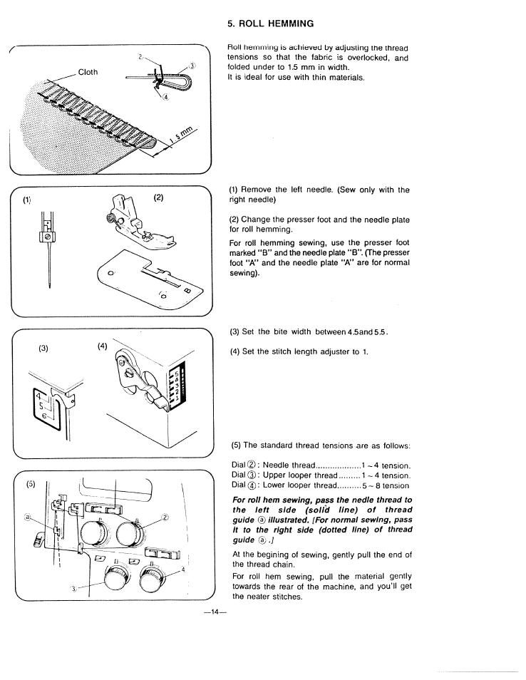 Roll hemming | SINGER WSL7234 User Manual | Page 19 / 24