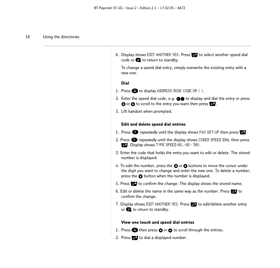 BT PaperJet 35 User Manual | Page 16 / 75