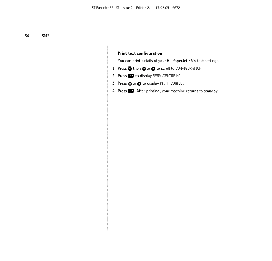 BT PaperJet 35 User Manual | Page 34 / 75