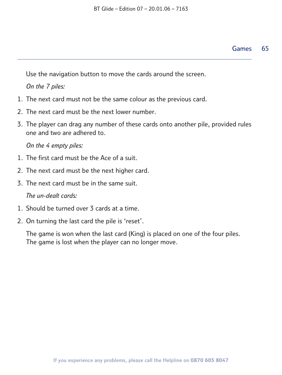 BT Glide 7163 User Manual | Page 65 / 76