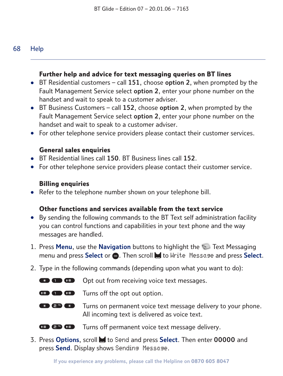BT Glide 7163 User Manual | Page 68 / 76