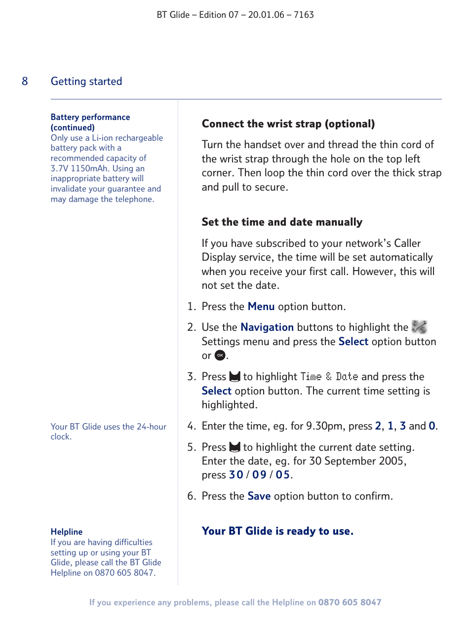 BT Glide 7163 User Manual | Page 8 / 76