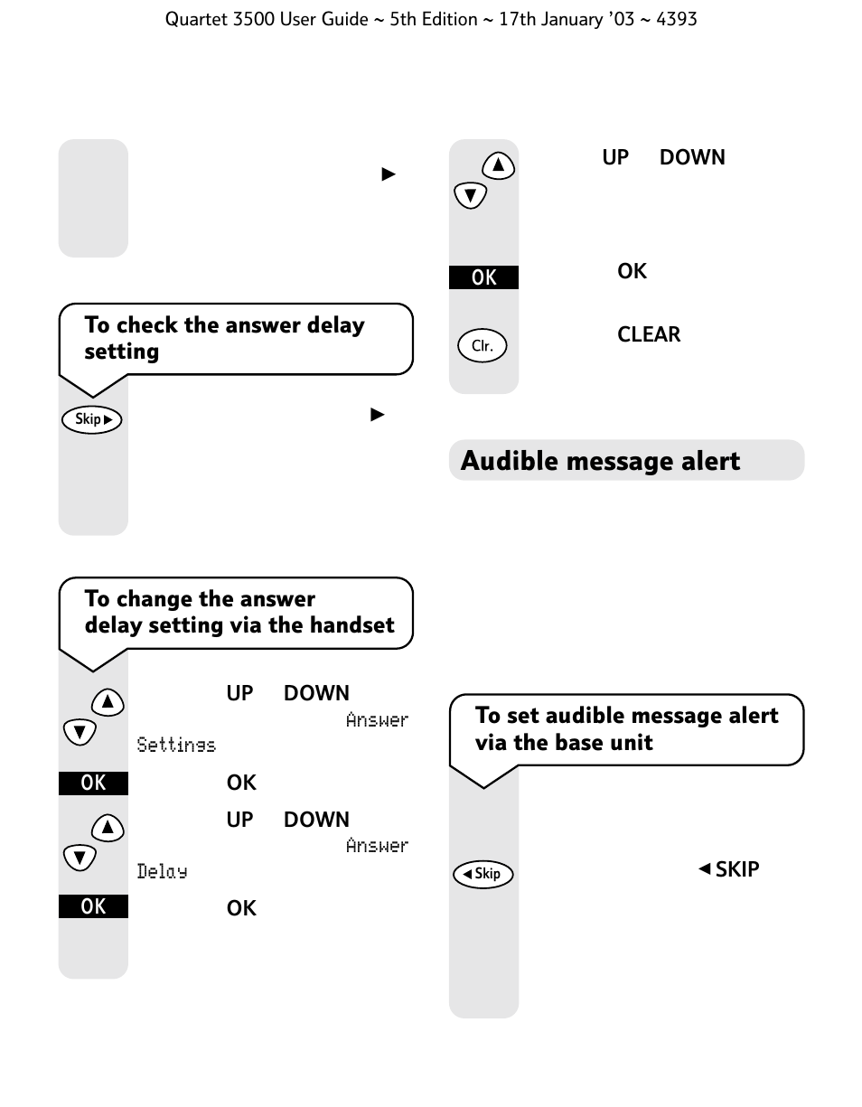 Audible message alert | BT 3500 User Manual | Page 41 / 72