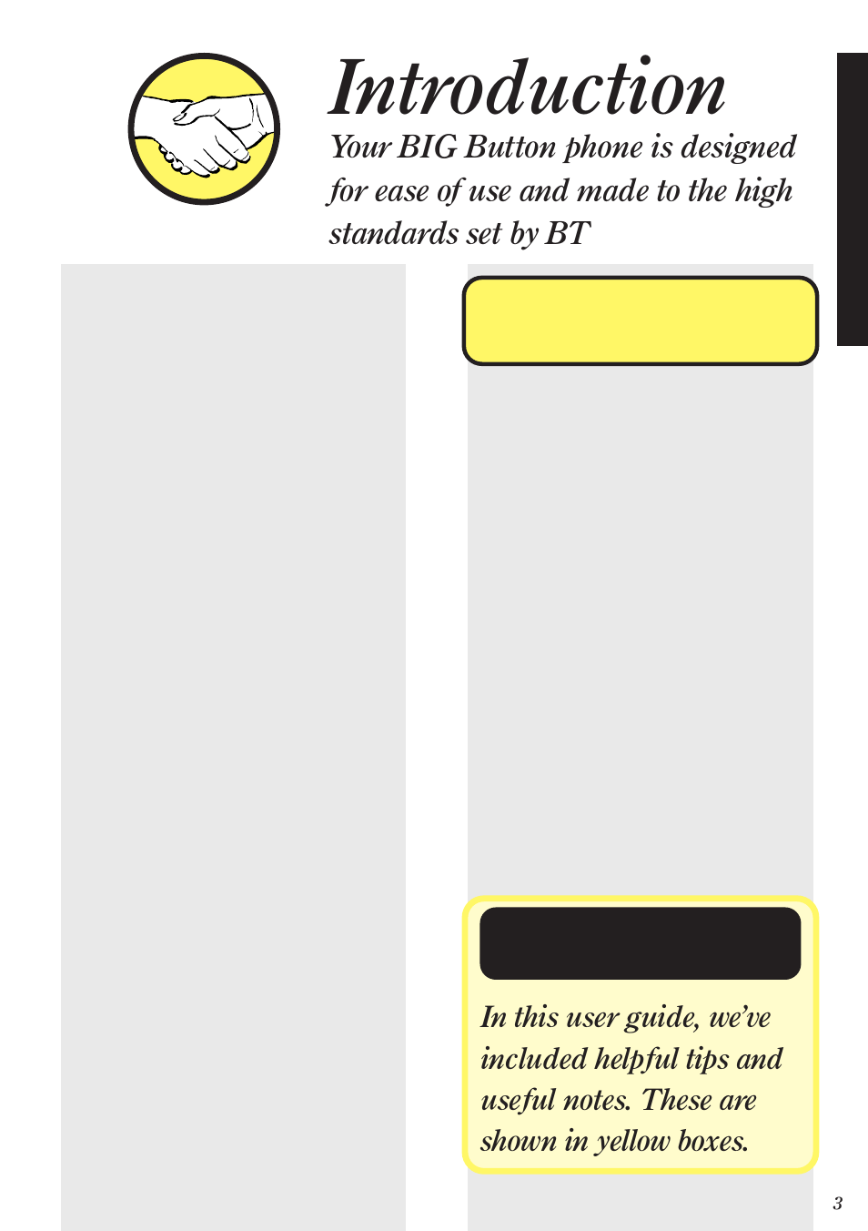 Introduction | BT BIG Button phone User Manual | Page 5 / 23