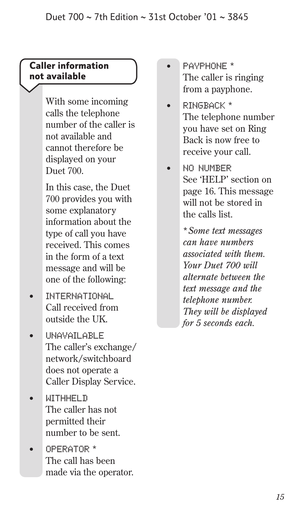 BT Synergy 700 User Manual | Page 15 / 22
