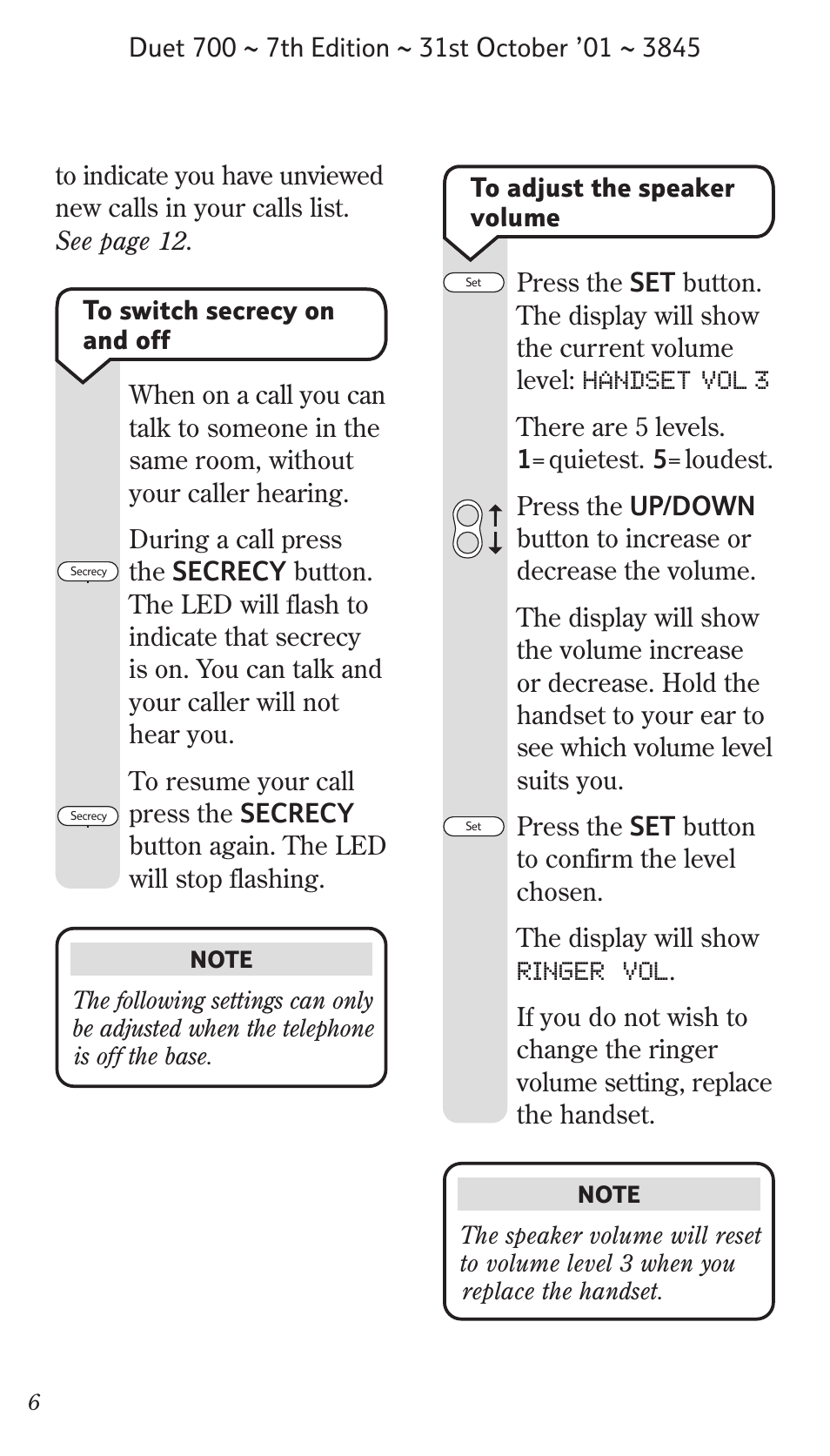 BT Synergy 700 User Manual | Page 6 / 22