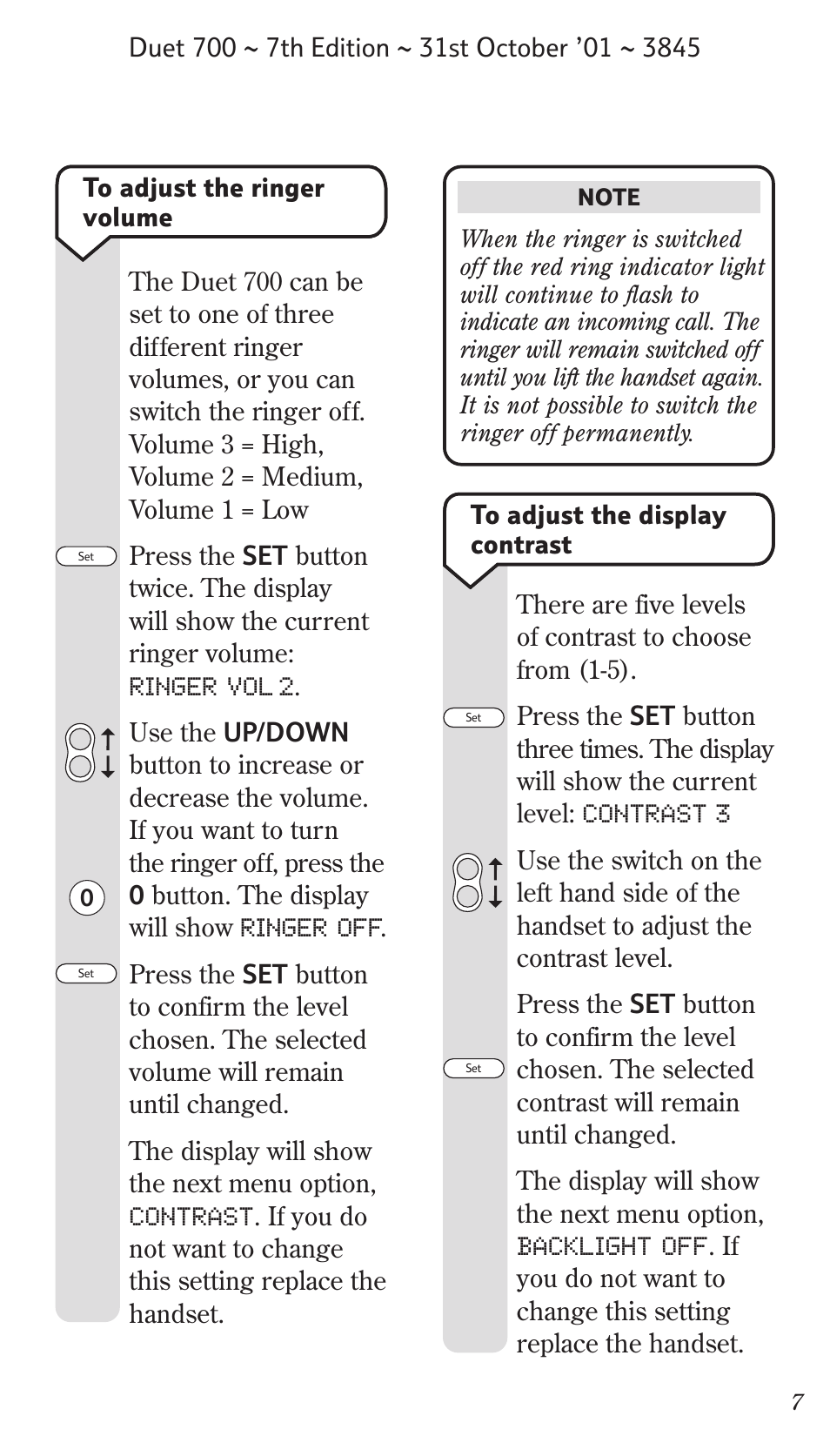 BT Synergy 700 User Manual | Page 7 / 22