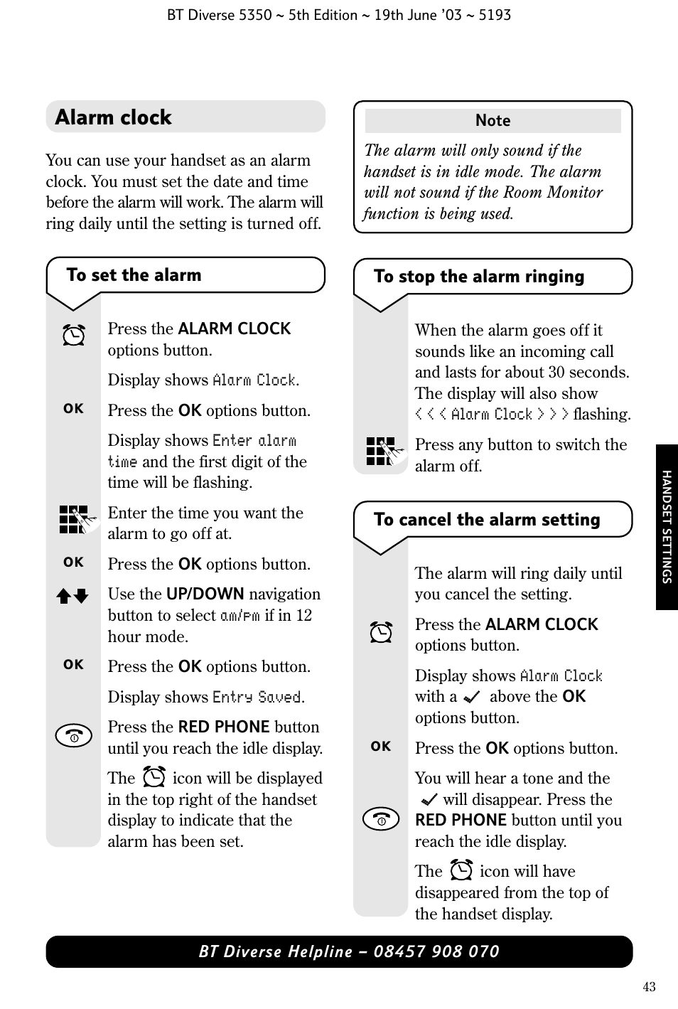 Alarm clock | BT 5350 User Manual | Page 45 / 83