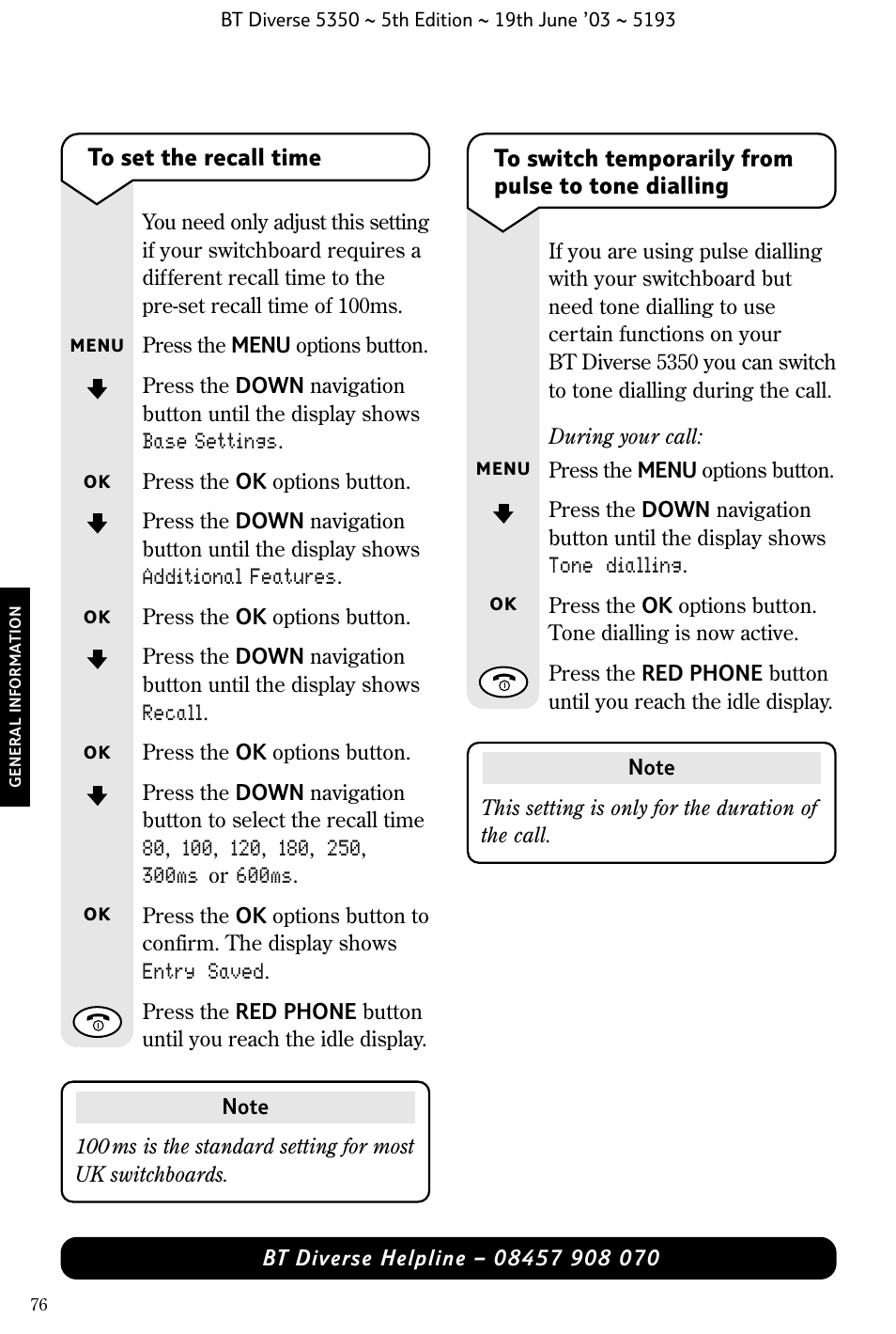 BT 5350 User Manual | Page 78 / 83