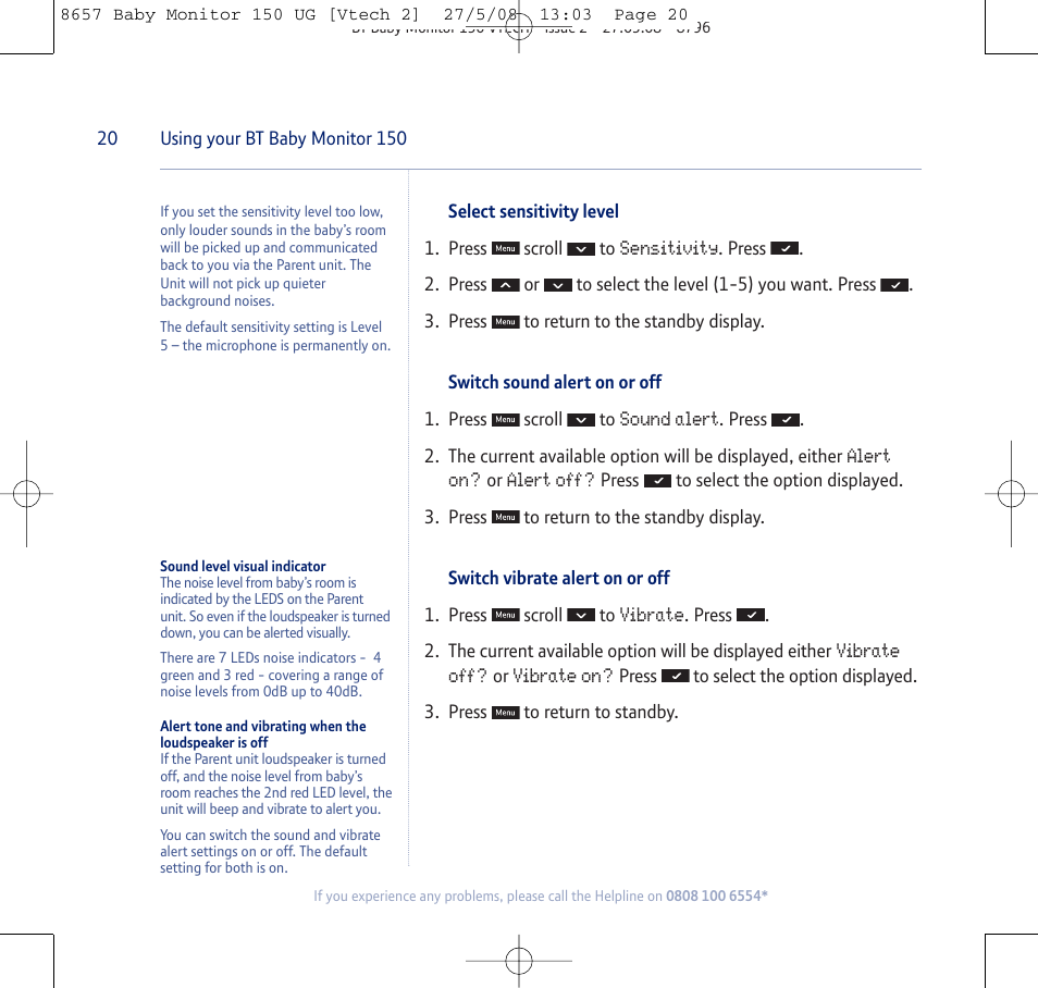 BT 150 User Manual | Page 20 / 32