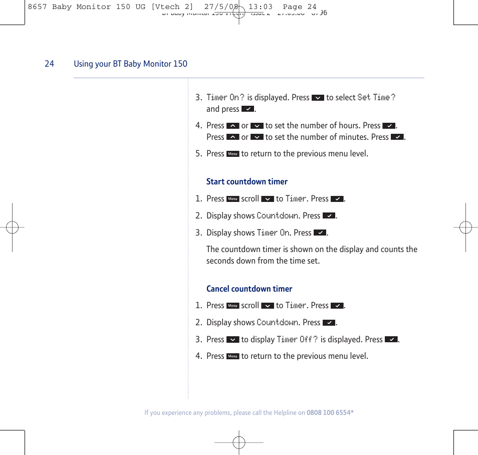 BT 150 User Manual | Page 24 / 32