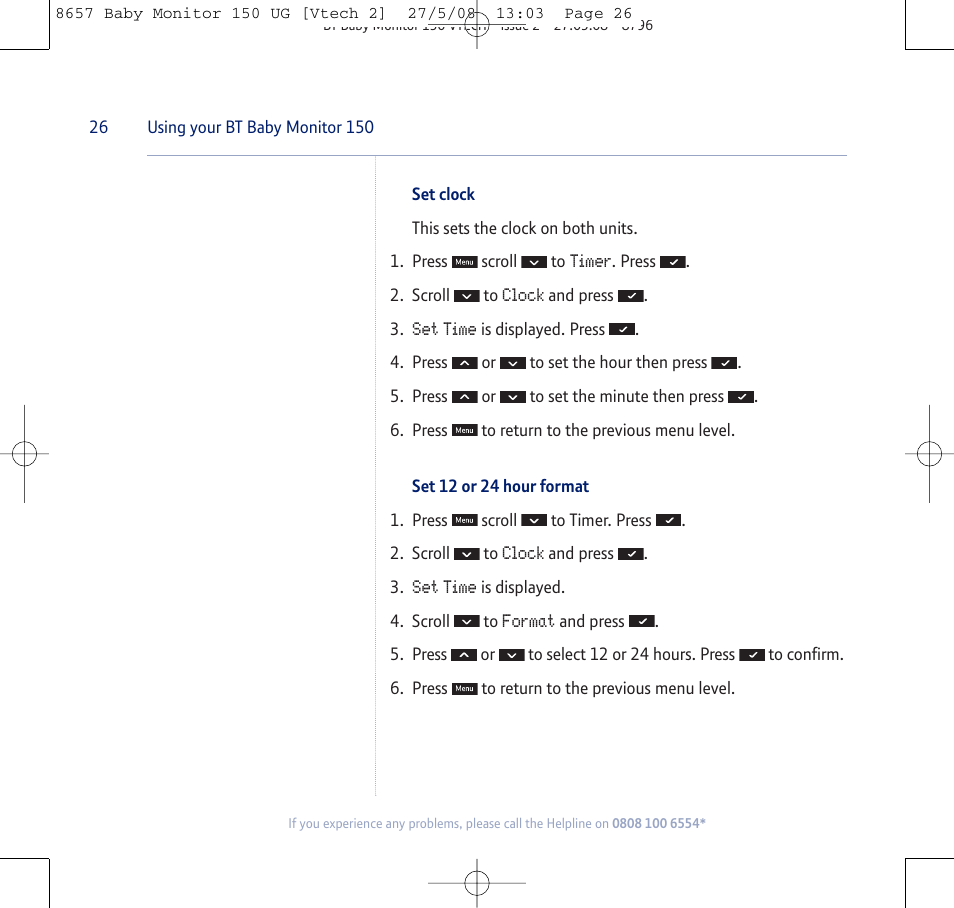 BT 150 User Manual | Page 26 / 32