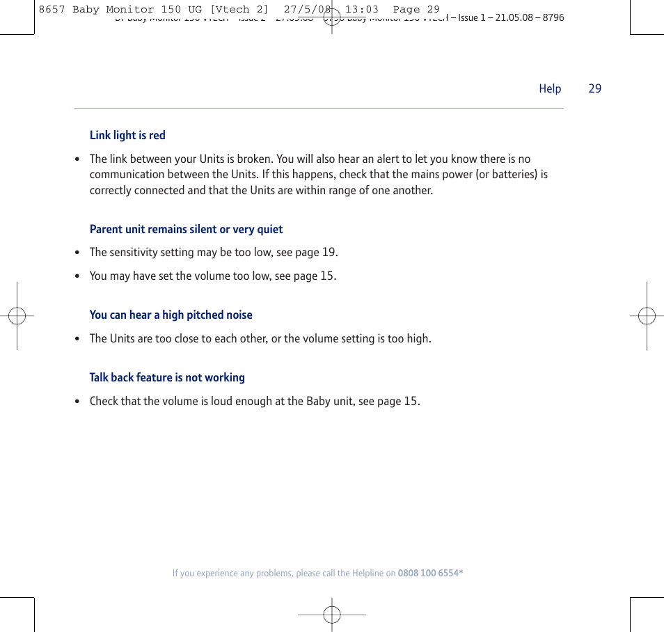 BT 150 User Manual | Page 29 / 32