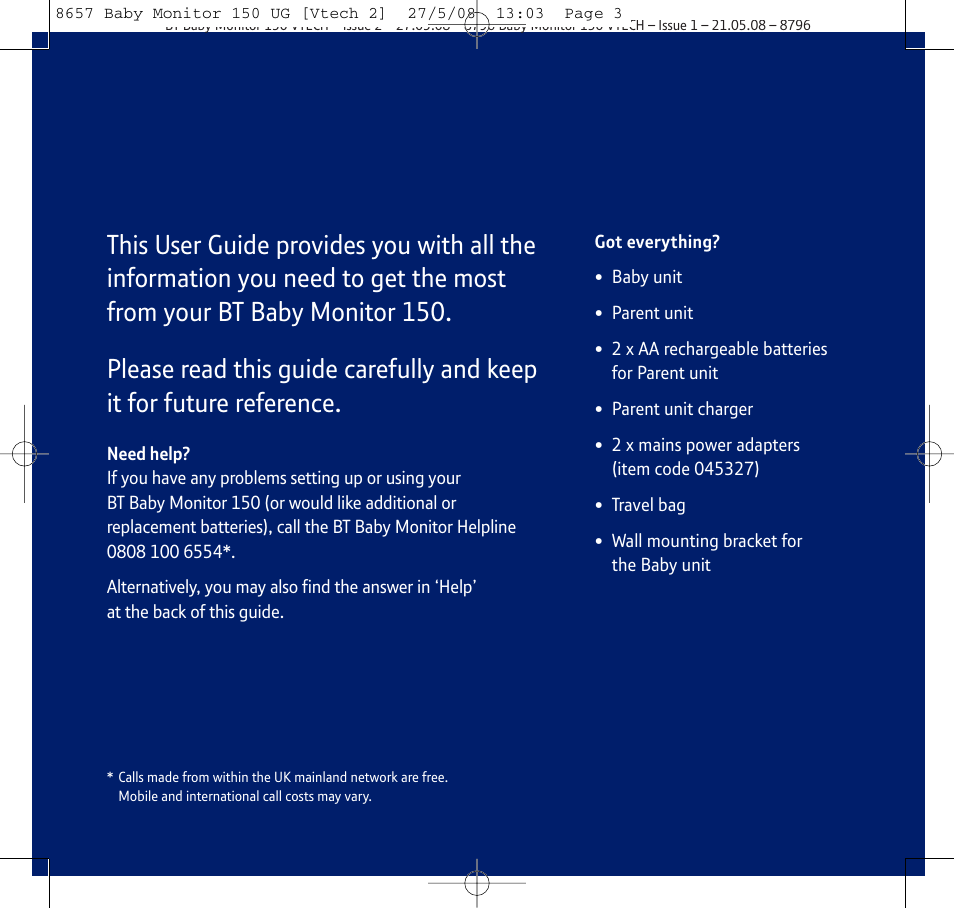 BT 150 User Manual | Page 3 / 32