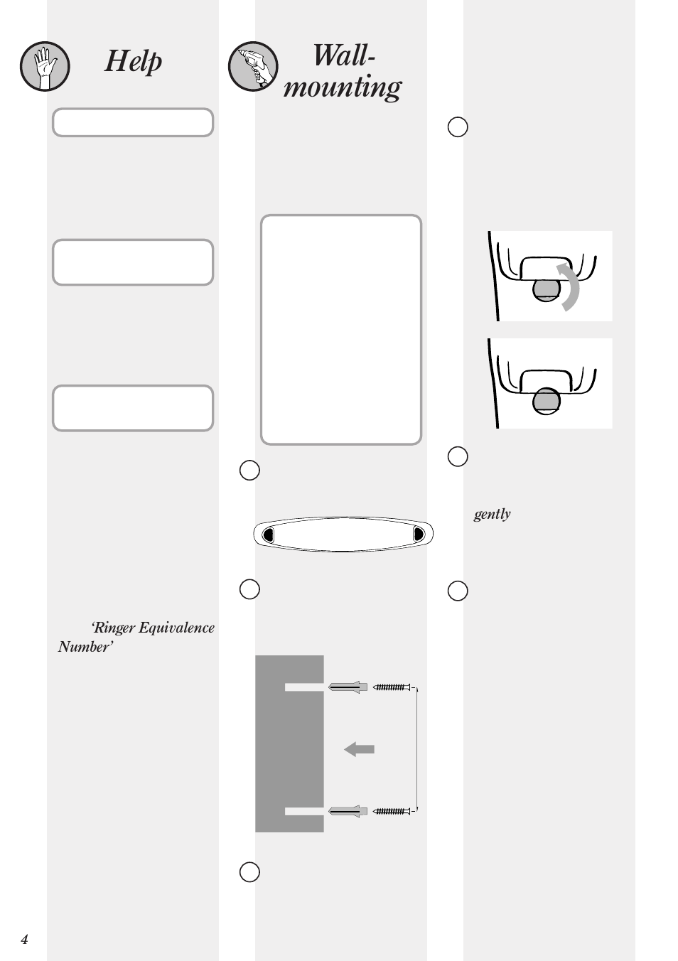 Wall- mounting, Help | BT 120 User Manual | Page 5 / 6