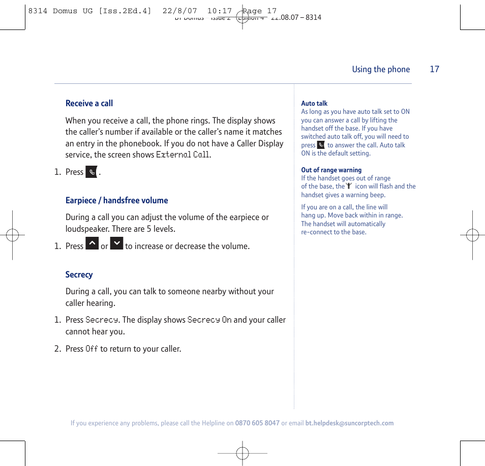 BT Domus User Manual | Page 17 / 72