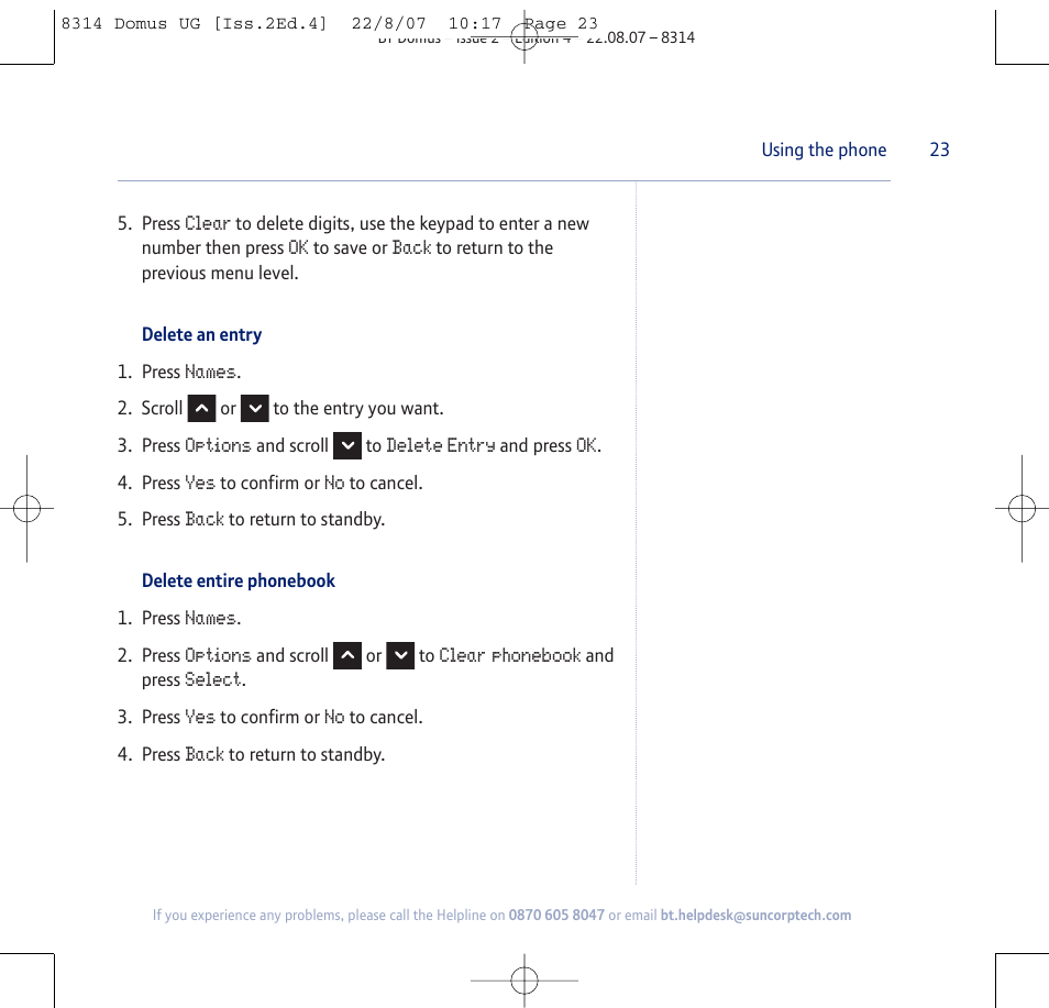 BT Domus User Manual | Page 23 / 72