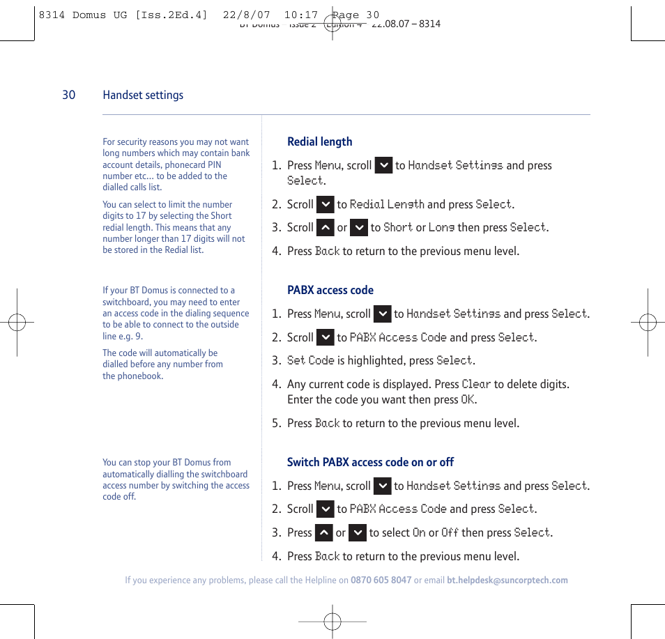 BT Domus User Manual | Page 30 / 72