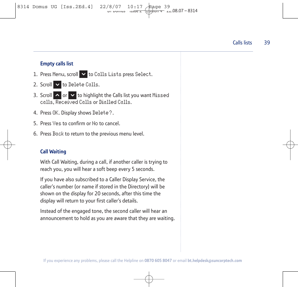 BT Domus User Manual | Page 39 / 72