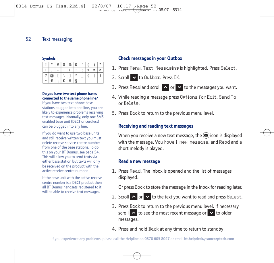 BT Domus User Manual | Page 52 / 72