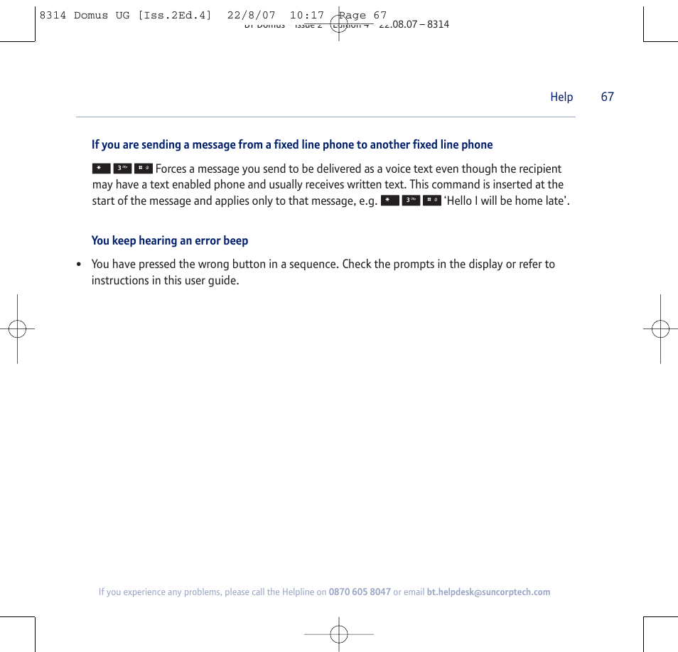 BT Domus User Manual | Page 67 / 72