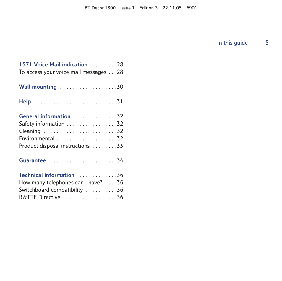 BT Decor 1300 User Manual | Page 5 / 40