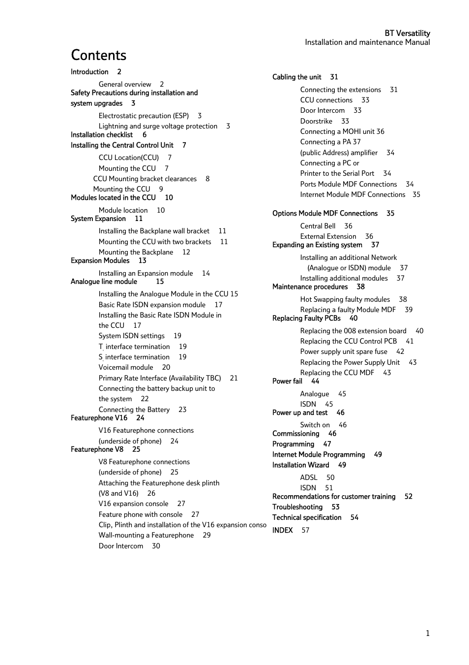 BT Versatility User Manual | Page 2 / 59