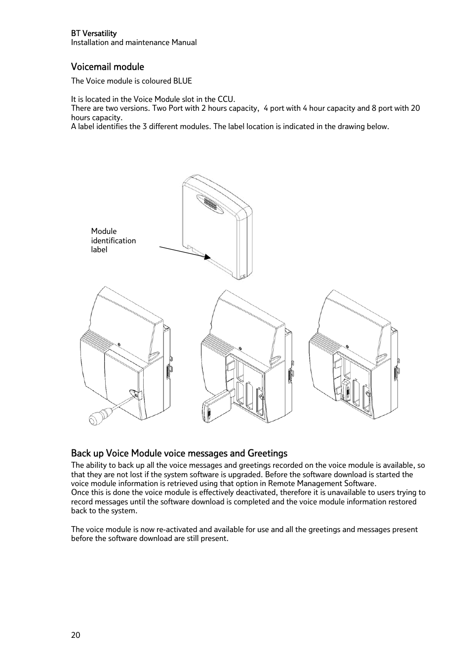 BT Versatility User Manual | Page 21 / 59