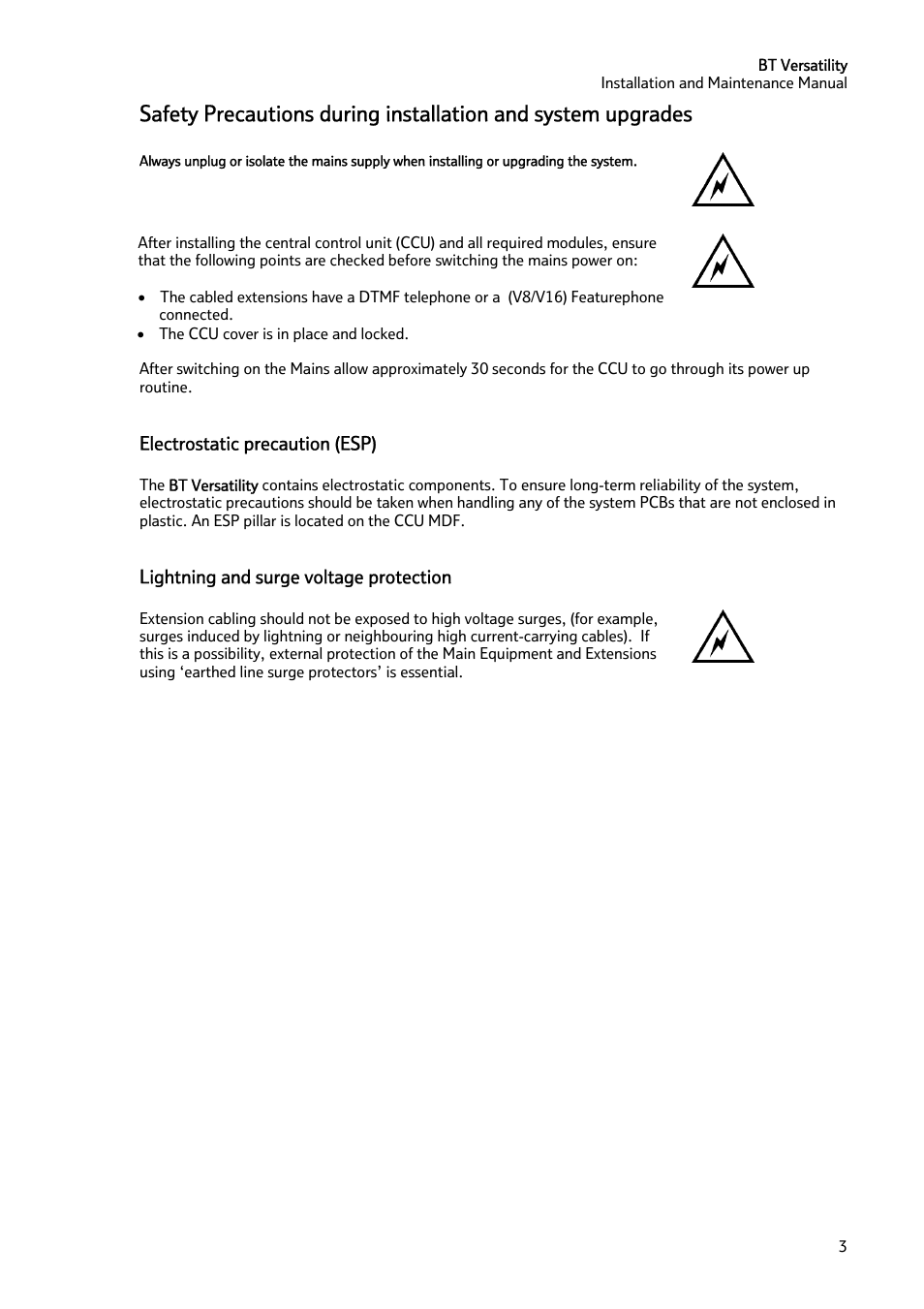 BT Versatility User Manual | Page 4 / 59