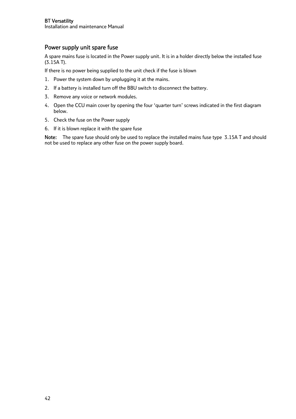 BT Versatility User Manual | Page 43 / 59
