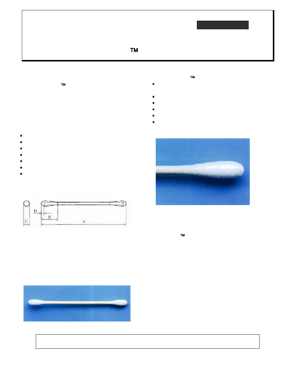 Chemtronics Cottontips Precision CCT2025W User Manual | 2 pages