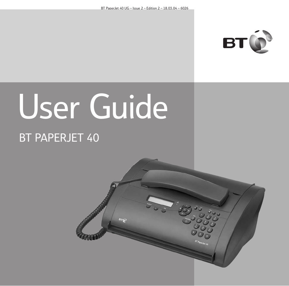 BT PaperJet 40 User Manual | 52 pages