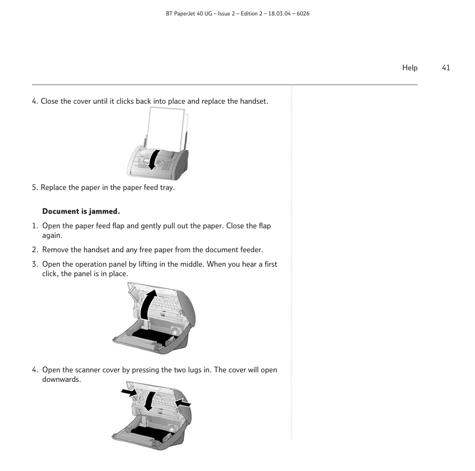 BT PaperJet 40 User Manual | Page 41 / 52