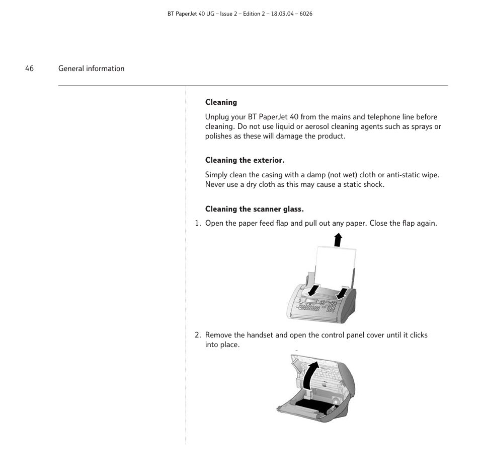 BT PaperJet 40 User Manual | Page 46 / 52