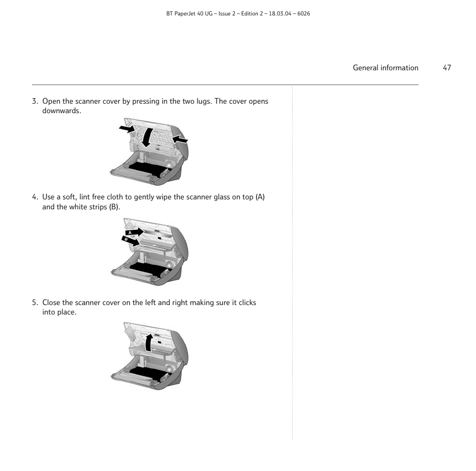 BT PaperJet 40 User Manual | Page 47 / 52