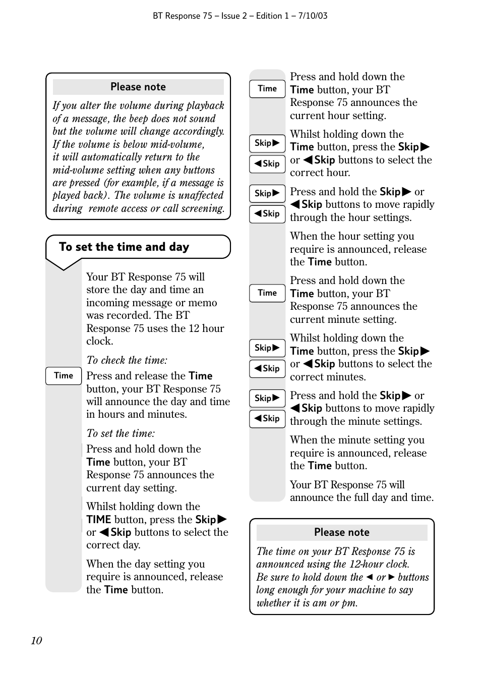 BT 75 User Manual | Page 12 / 32