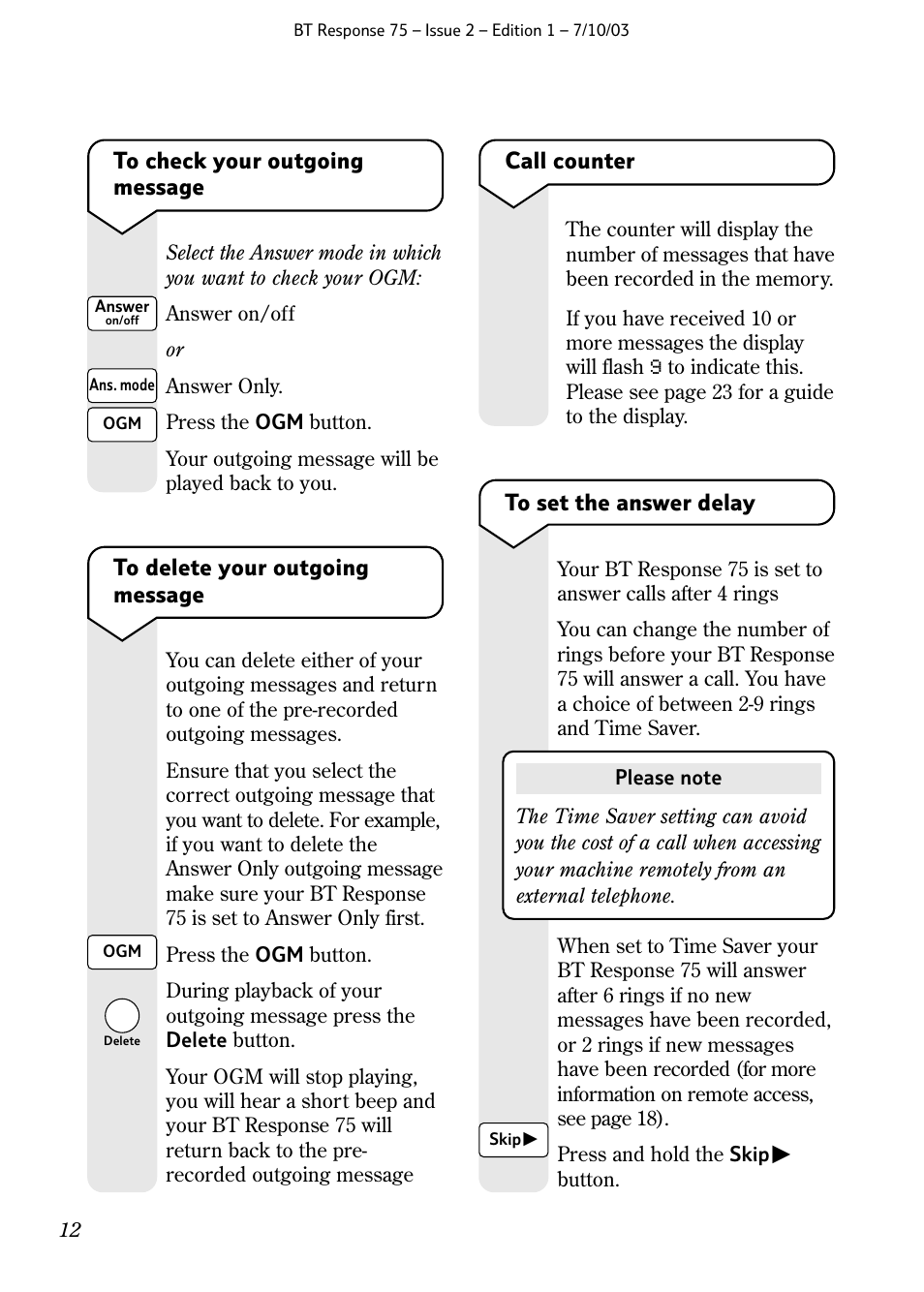 BT 75 User Manual | Page 14 / 32
