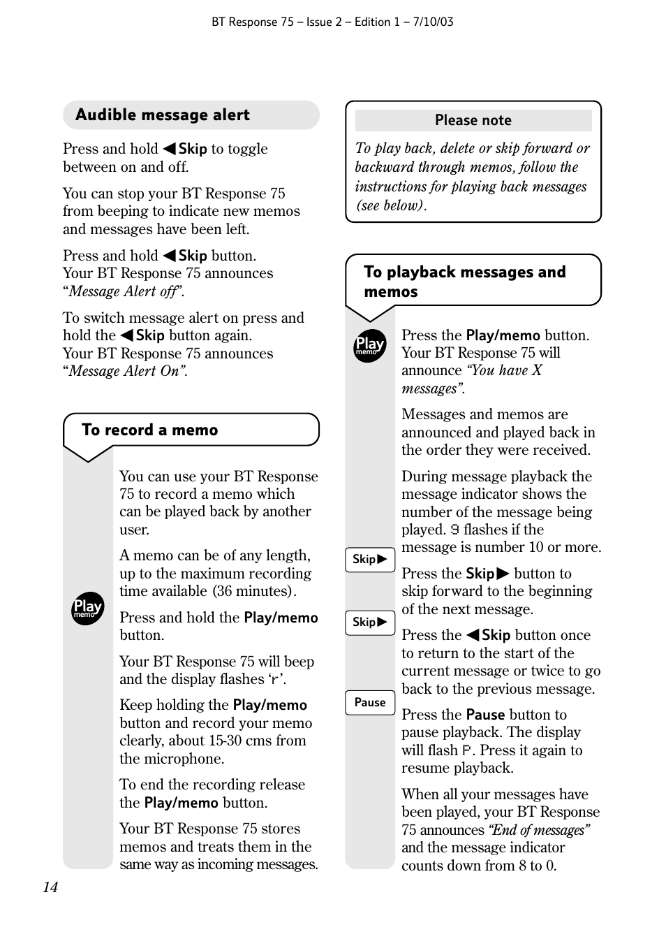 BT 75 User Manual | Page 16 / 32