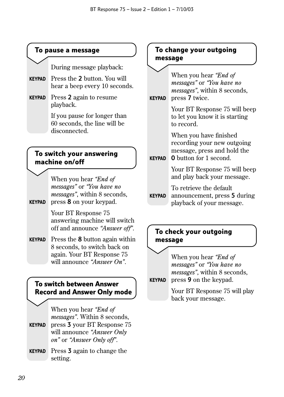BT 75 User Manual | Page 22 / 32